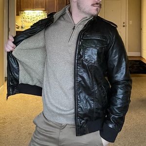 Tommy Hilfiger faux fur bomber jacket